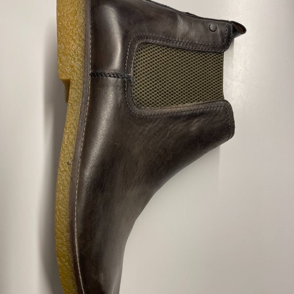 Base London Mens Charcoal Round Toe Ankle Chelsea Boots Size US 13